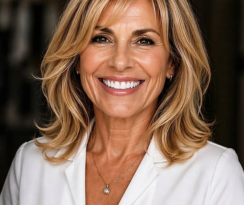 A patient of the Kurpis Center after a smile makeover.